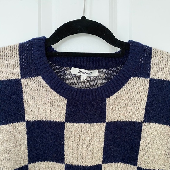 Madewell Cardiff Checkerboard Crewneck Sweater - Picture 6 of 6
